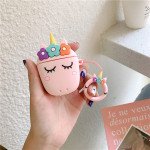Wholesale Cute Design Cartoon Silicone Cover Skin for Airpod (1 / 2) Charging Case (Pink Unicorn)